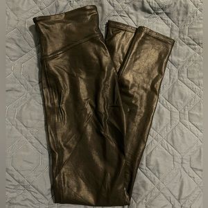 Spanx leather leggings petite